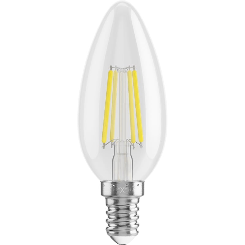 Mexen Vintis 6x Ampoule filament LED E14, C35, 6W, Neutre - 4000K, 720 lm, clair - L154-E14-0640-00x06