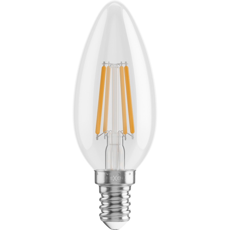 Mexen Vintis 10x Ampoule filament LED E14, C35, 4W, Chaude - 2700K, 470 lm, claire - L154-E14-0427-00x10