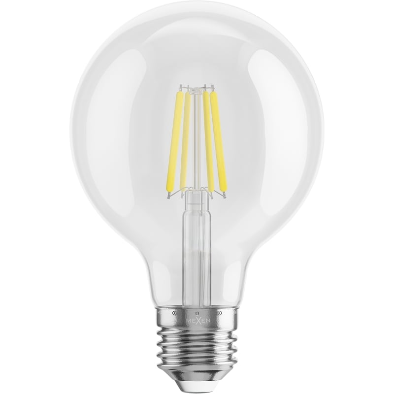 Mexen Vintis 3x Ampoule filament LED E27, G80, 6W, Neutre - 4000K, 720 lm, clair - L155-E27-0640-00x03