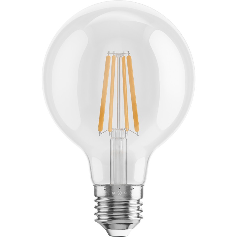 Mexen Vintis 3x Ampoule filament LED E27, G80, 8W, Chaud - 2700K, 1055 lm, claire - L155-E27-0827-00x03