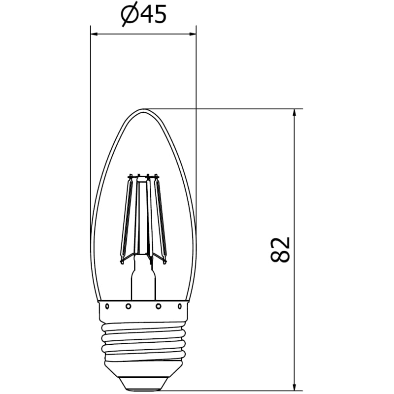 Mexen Vintis 10x Ampoule LED filament E27, C35, 6W, Neutre - 4000K, 720 lm, transparent - L154-E27-0640-00x10
