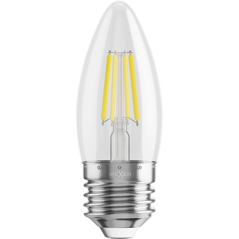 Mexen Vintis 10x Ampoule LED filament E27, C35, 6W, Neutre - 4000K, 720 lm, transparent - L154-E27-0640-00x10