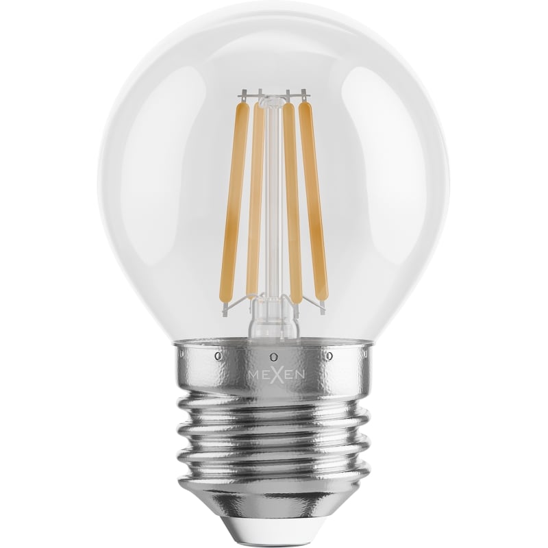 Mexen Vintis 3x Ampoule à filament LED E27, G45, 4W, Chaude - 2700K, 470 lm, claire - L156-E27-0427-00x03