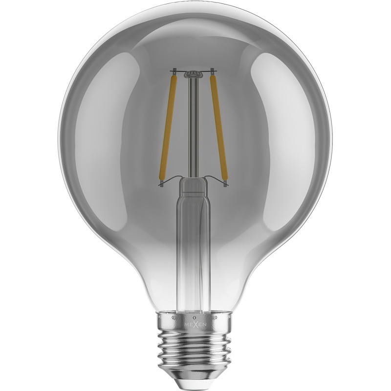 Mexen Vintis 3x Ampoule filament LED E27, G95, 2W, Chaude - 2200K, 150 lm, fumée - L157-E27-0222-70x03