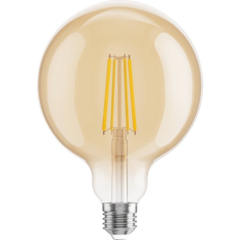 Mexen Vintis 3x Ampoule filament LED E27, G125, 8W, Chaude - 2200K, 750 lm, ambre - L158-E27-0822-50x03
