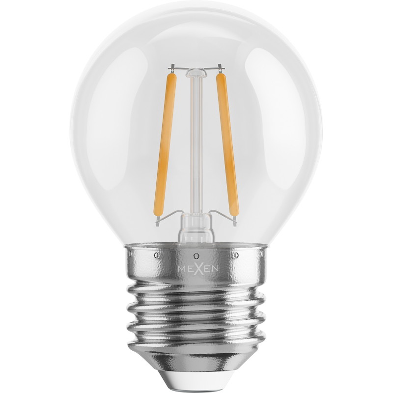 Mexen Vintis 10x Ampoule filament LED E27, G45, 2W, Chaude - 2700K, 240 lm, claire - L156-E27-0227-00x10