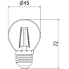 Mexen Vintis 6x Ampoule filament LED E27, G45, 2W, Neutre - 4000K, 240 lm, clair - L156-E27-0227-00x06 - L156-E27-0240-00x06