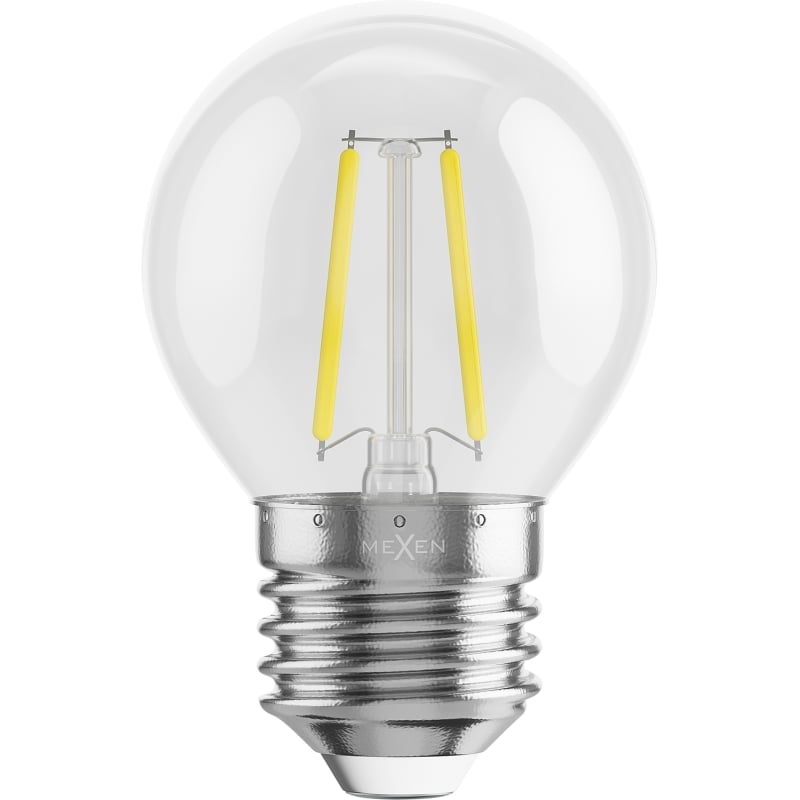 Mexen Vintis 6x Ampoule filament LED E27, G45, 2W, Neutre - 4000K, 240 lm, clair - L156-E14-0227-00x06 - L156-E27-0240-00x06