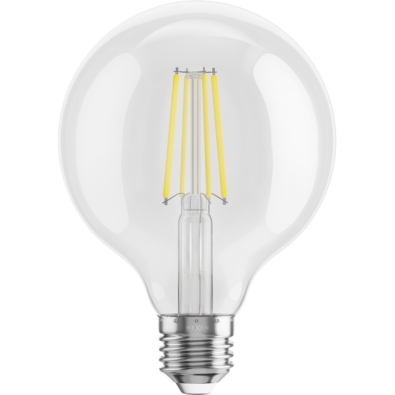 Mexen Vintis 10x ampoule filament LED E27, G95, 8W, Neutre - 4000K, 1055 lm, clair - L157-E27-0840-00x10