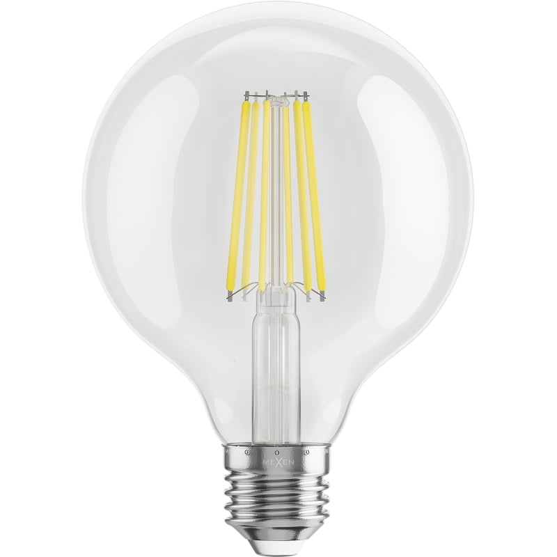 Mexen Vintis 10x Ampoule filament LED E27, G95, 10W, Neutre - 4000K, 1320 lm, clair - L157-E27-1040-00x10