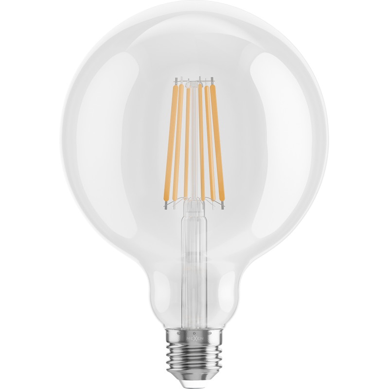 Mexen Vintis 6x Ampoule filament LED E27, G125, 10W, Chaleureux - 2700K, 1320 lm, clair - L158-E27-1027-00x06
