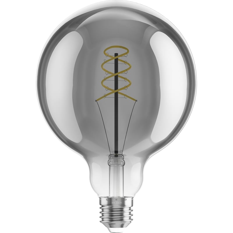 Mexen Vintis 3x Ampoule filament spirale LED E27, G125, 8W, Chaude - 2200K, 450 lm, fumée - L168-E27-0822-70x03