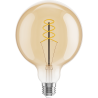 Mexen Vintis 10x Ampoule filament spirale LED E27, G125, 8W, Chaude - 2200K, 600 lm, ambre - L168-E27-0822-50x10