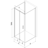 Mexen Exo-F 3S cabine de douche 3 parois pliante 90 x 95 cm, transparent, chrome - 816-090-095-01-00-3S
