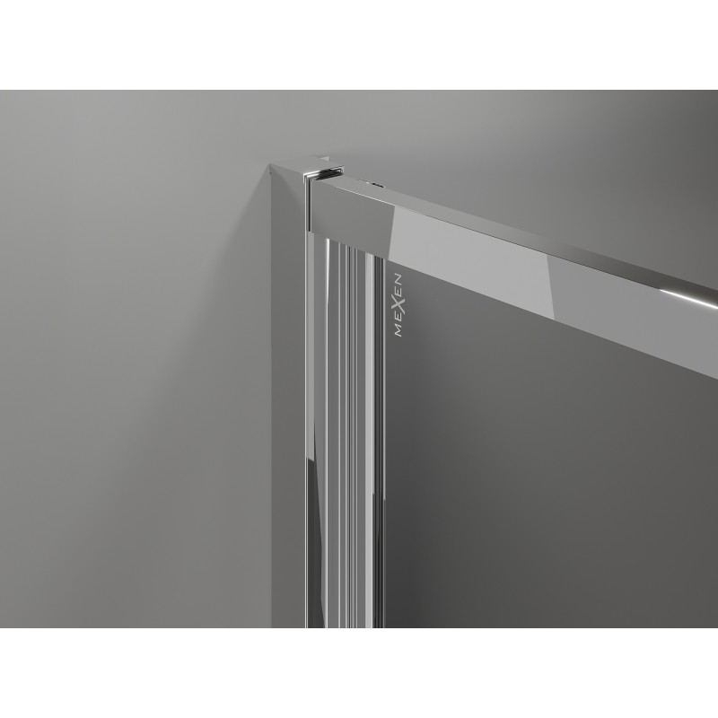Mexen Exo-F 3S cabine de douche pliante 3 parois 75 x 120 cm, transparent, chrome - 816-075-120-01-00-3S