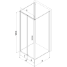 Mexen Exo-3S Cabine de douche pliante à 3 parois 100 x 120 cm, transparent, chrome - 816-100-120-01-00-3S