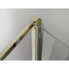 Mexen Exo-F 3S cabine de douche 3 parois pliable 85 x 85 cm, transparent, or - 816-085-085-50-00-3S