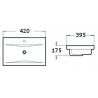 Mexen Emma lavabo encastré 42 x 39 cm, blanc - 25054200
