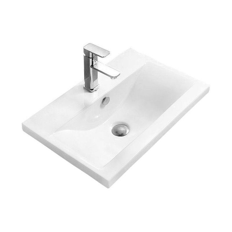Mexen Emma lavabo encastré dans le comptoir 42 x 39 cm, Blanc - 25054200