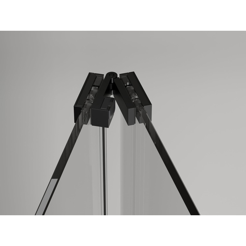 Mexen Exo-F 3S cabine de douche 3 parois pliable 70 x 70 cm, transparent, noir - 816-070-070-70-00-3S