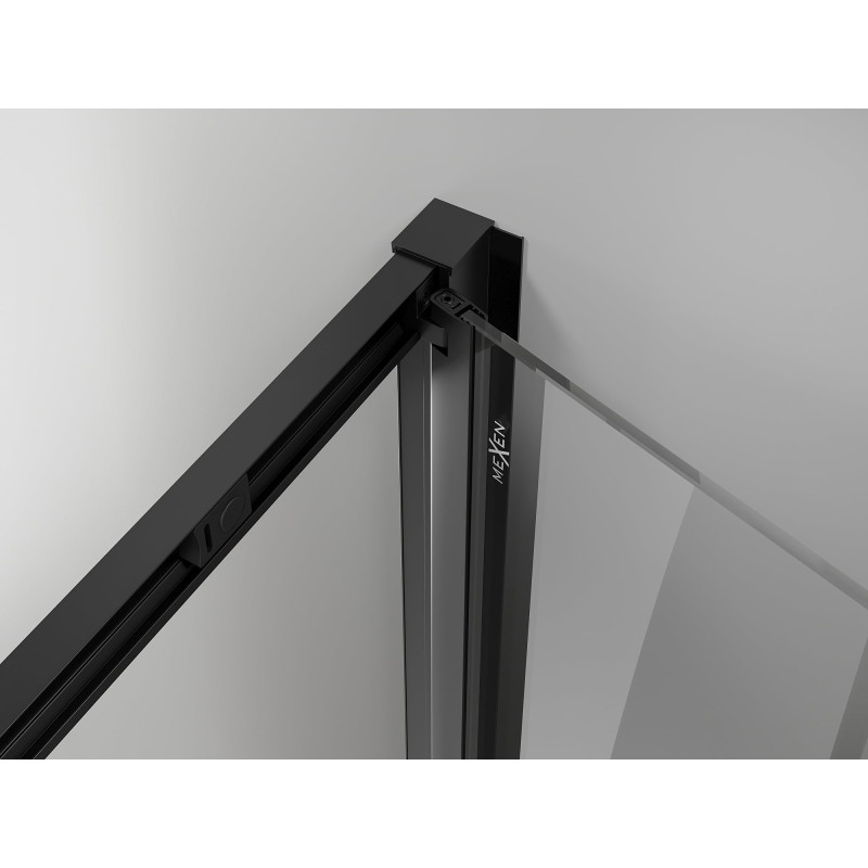 Mexen Exo-F 3S cabine de douche pliante 3 parois 80 x 70 cm, transparente, noire - 816-080-070-70-00-3S