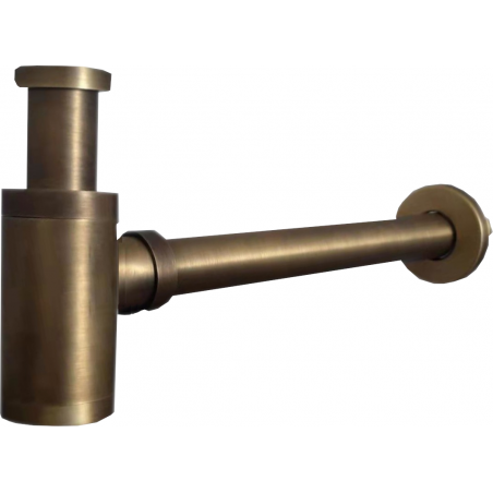 Mexen demi-siphon rond pour lavabo, Bronze antique - 79950-30