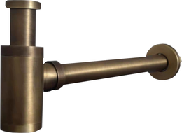 Mexen demi-siphon rond pour lavabo, Bronze antique - 79950-30