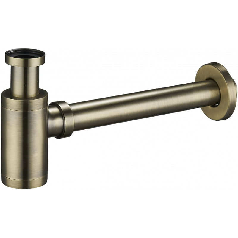 Mexen demi-siphon rond pour lavabo, Laiton antique - 79950-40