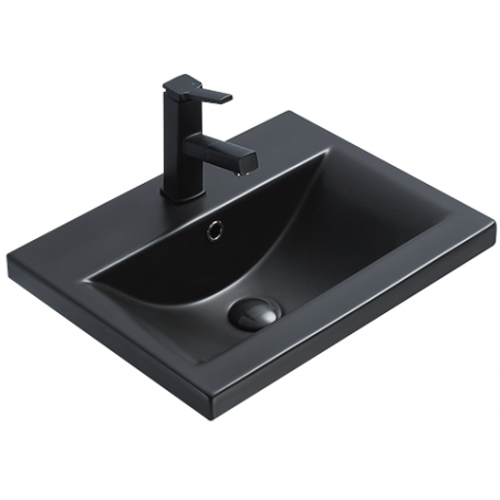 Mexen Emma lavabo encastré dans le comptoir 51 x 39 cm, Noir mat - 25055185