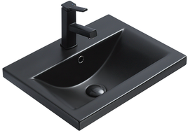 Mexen Emma lavabo encastré dans le comptoir 51 x 39 cm, Noir mat - 25055185