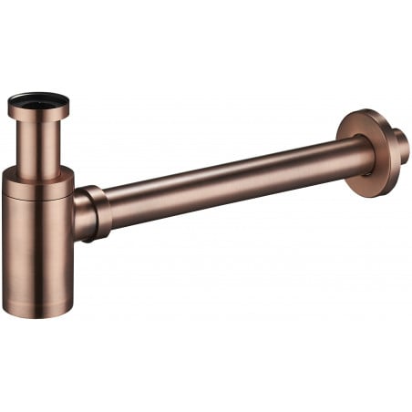 Mexen demi-siphon rond pour lavabo, Cuivre antique - 79950-45