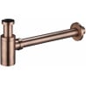 Mexen demi-siphon rond pour lavabo, Cuivre antique - 79950-45