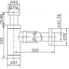 Mexen demi-siphon rond pour lavabo, Or rose - 79950-60