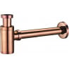 Mexen demi-siphon rond pour lavabo, Or rose - 79950-60