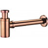 Mexen siphon de lavabo demi-ronde, or rose - 79950-60