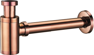 Mexen siphon de lavabo demi-ronde, or rose - 79950-60