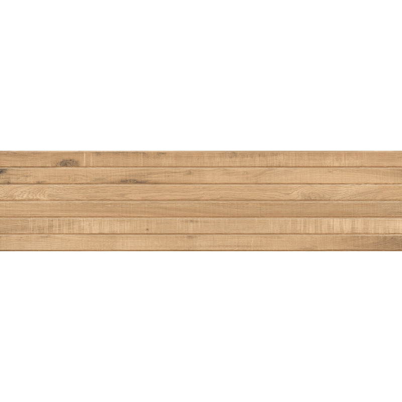 Mexen Western Wood Grès émaillé rectifié Almond G1, carreau mural aspect bois 120 x 30 cm, mat - TL702-120-030-50