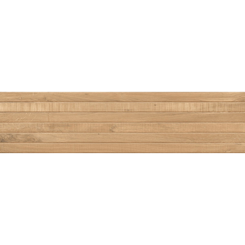 Mexen Western Wood Grès émaillé rectifié Almond G1, carreau mural aspect bois 120 x 30 cm, mat - TL702-120-030-50