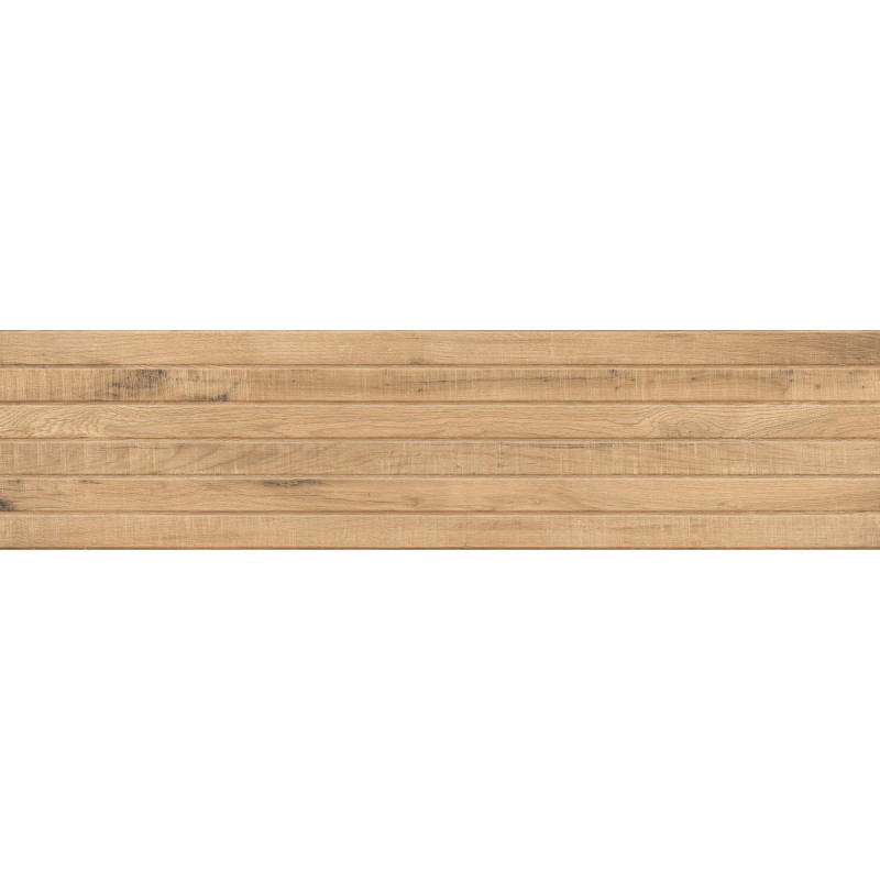Mexen Western Wood Grès émaillé rectifié Almond G1, carreau mural aspect bois 120 x 30 cm, mat - TL702-120-030-50