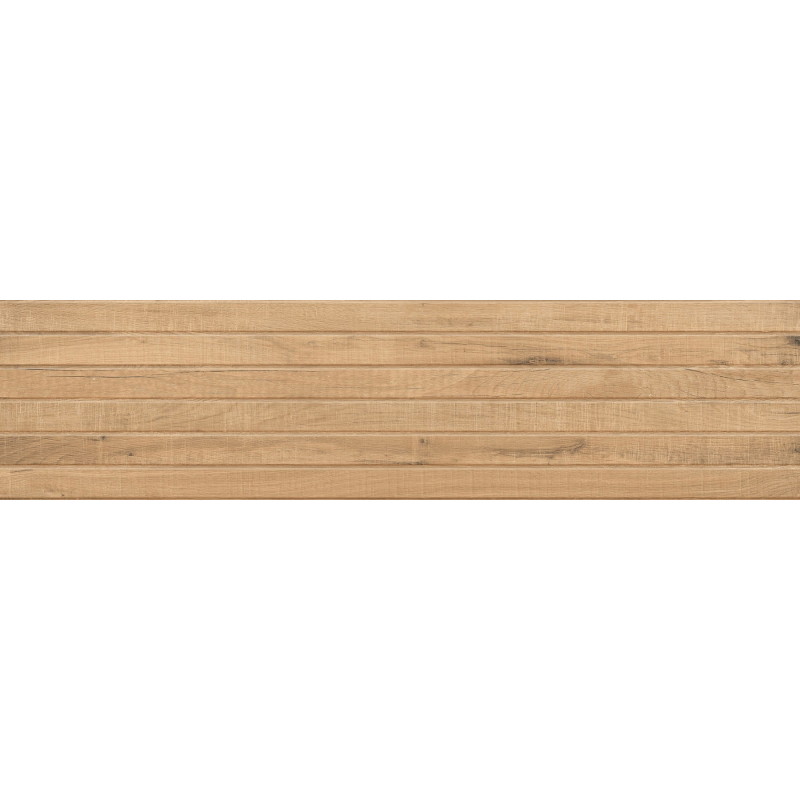 Mexen Western Wood Grès émaillé rectifié Almond G1, carreau mural aspect bois 120 x 30 cm, mat - TL702-120-030-50