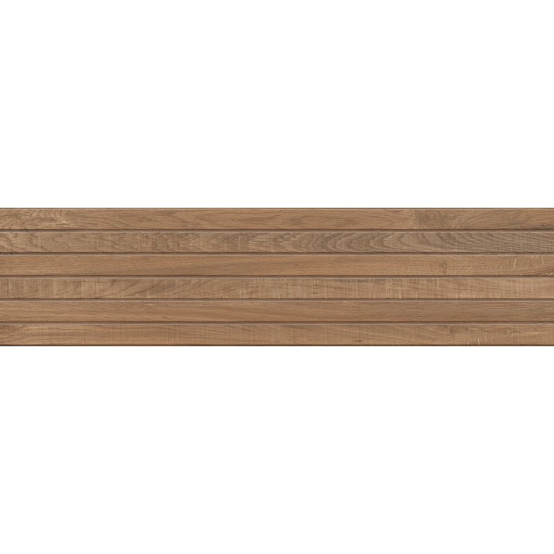 Mexen Western Wood Bruno grès émaillé rect. G1, carreau mural effet bois 120 x 30 cm, mat - TL702-120-030-51