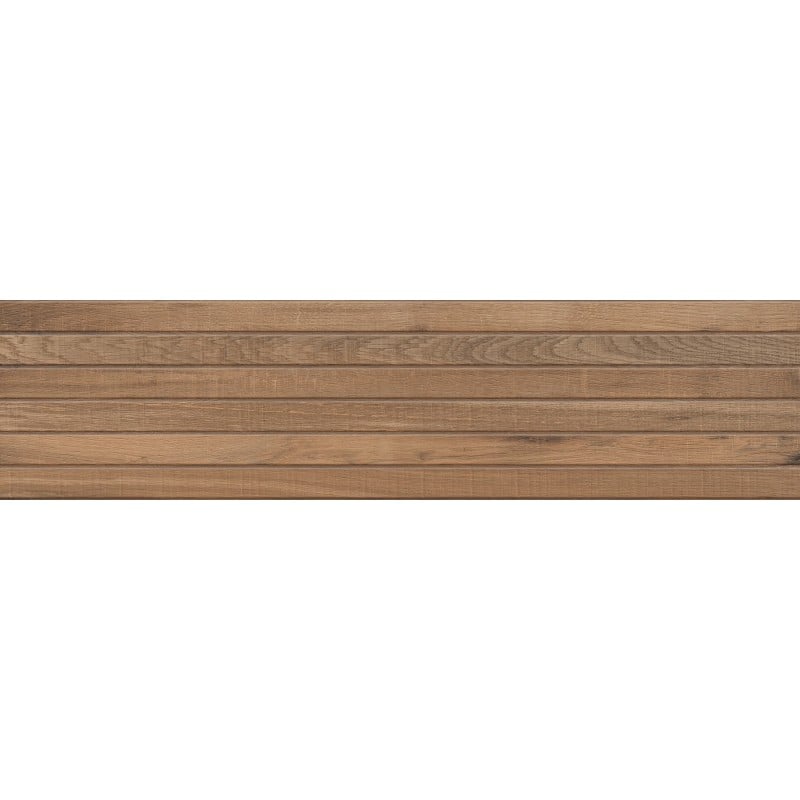 Mexen Western Wood Bruno grès émaillé rect. G1, carreau mural effet bois 120 x 30 cm, mat - TL702-120-030-51