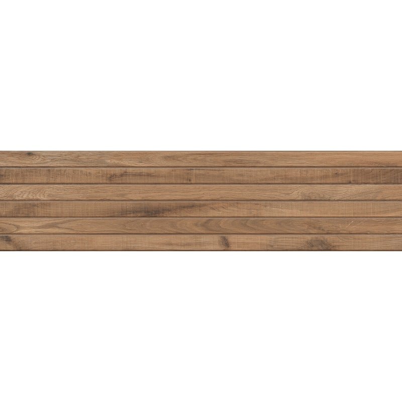 Mexen Western Wood Bruno grès émaillé rect. G1, carreau mural effet bois 120 x 30 cm, mat - TL702-120-030-51