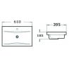 Mexen Emma lavabo encastré 61 x 39 cm, blanc 25056100