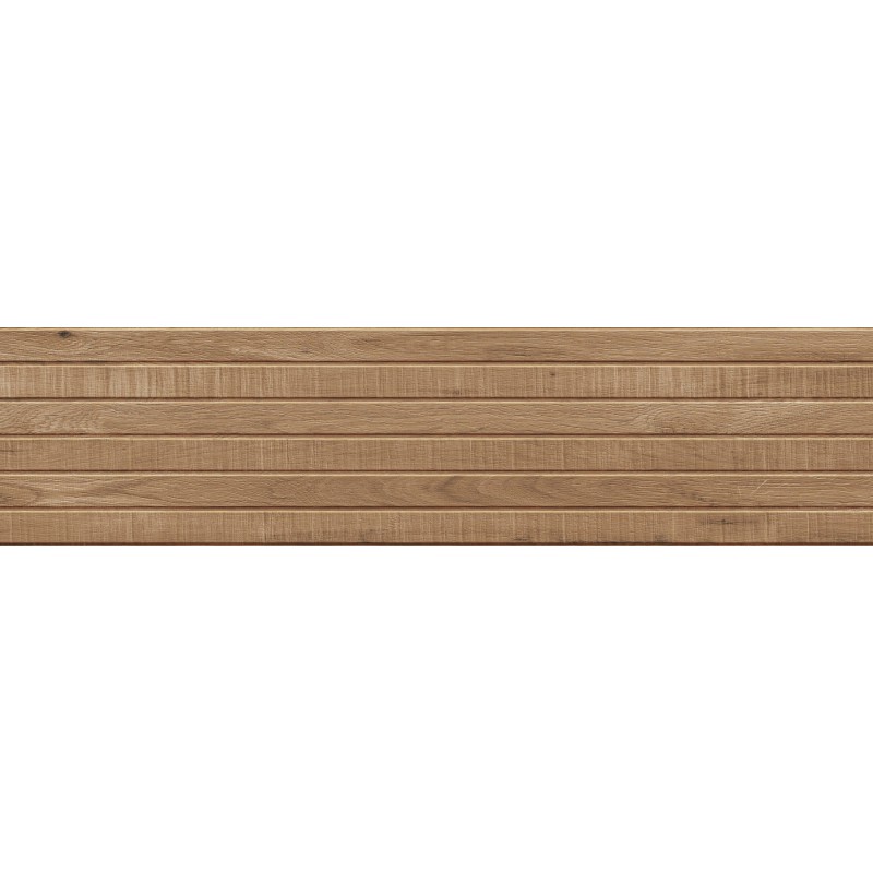 Mexen Western Wood Gres émaillé rectifié noyer G1, carreau mural aspect bois 120 x 30 cm, mat - TL702-120-030-54