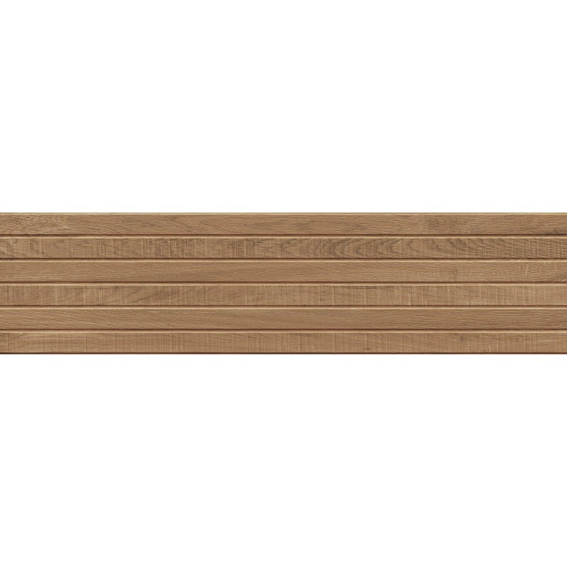 Mexen Western Wood Gres émaillé rectifié noyer G1, carreau mural aspect bois 120 x 30 cm, mat - TL702-120-030-54