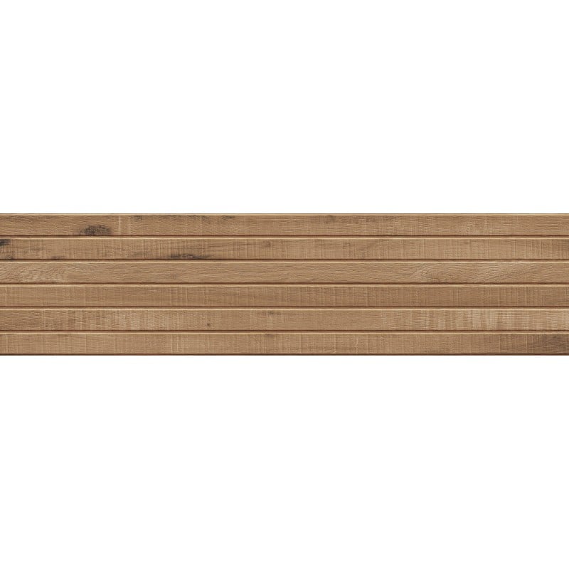 Mexen Western Wood Gres émaillé rectifié noyer G1, carreau mural aspect bois 120 x 30 cm, mat - TL702-120-030-54