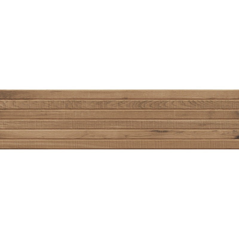 Mexen Western Wood Gres émaillé rectifié noyer G1, carreau mural aspect bois 120 x 30 cm, mat - TL702-120-030-54