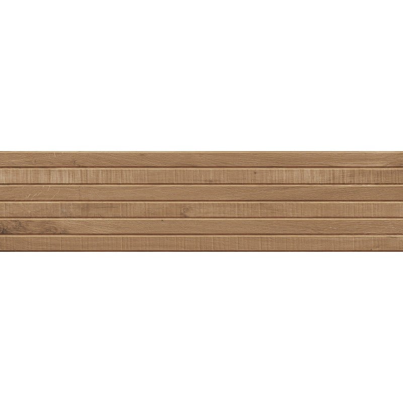 Mexen Western Wood Gres émaillé rectifié noyer G1, carreau mural aspect bois 120 x 30 cm, mat - TL702-120-030-54
