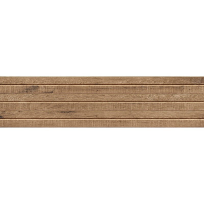 Mexen Western Wood Gres émaillé rectifié noyer G1, carreau mural aspect bois 120 x 30 cm, mat - TL702-120-030-54